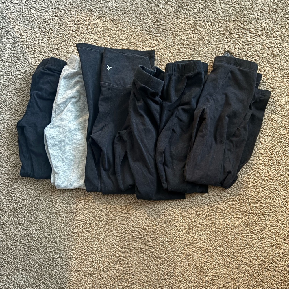 Kids Black and Gray Leggings Set